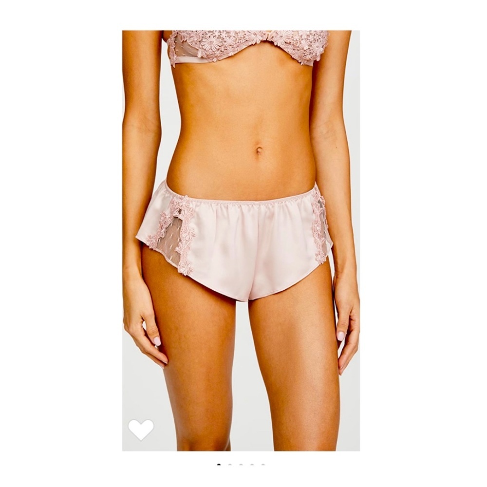 Flora Nikrooz Satin Boyshorts in Pink Rose.